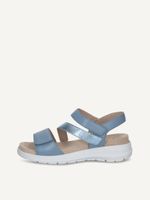 caprice sandal blue made of leather without heel size 41