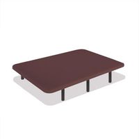 base tapizada 135 x 200 cm tejido 3d choco estructura 40x30mm patas 25 cm