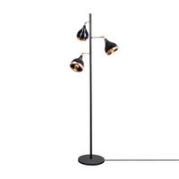 lampara de pie yildo-7021 cobre negro metal diametro 52x163 cm