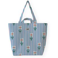 lori barcelona bolsa fine stripe and bloom flowers - bluepink para mujer