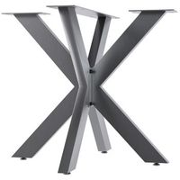 patas de mesa biloxi metal acero inoxidable 85x85x71 cm clp