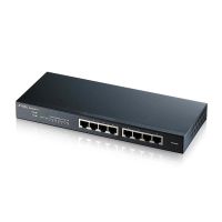 switch gestionado zyxel 8 puertos gigabit ethernet l2 16gbps qos rack negro