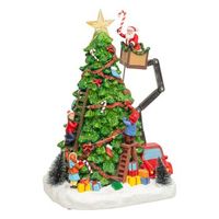 arbol de papa noel iluminado 27 led gondola musical