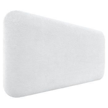 Dhome Cabecero Tapizado En Pana Liso Redondeado Pana Para Pared Acústicos Cabeceros Absorbentes Cabezal Cama Dormitorio (blanco, 80cm)
