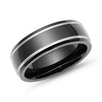 anillo negro exclusivo titanio