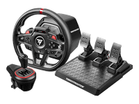 volante - thrustmaster t248r shifter pack  pedales palanca de cambios pantalla a color negro