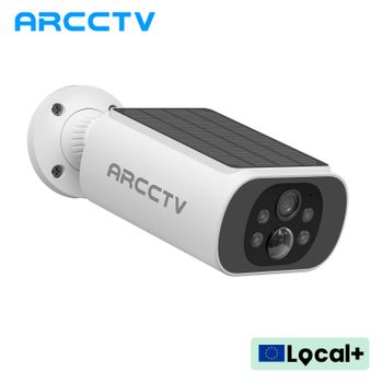 Cámara Solar WiFi 2K ARCCTV para Exteriores, Vigilancia Inalámbrica con Batería, Detección Humanoide, Audio Bidireccional, Visión Nocturna HD a Color