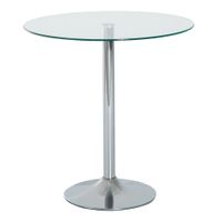 homcom mesa de comedor redonda para 2 personas mesa de cocina moderna con superficie de vidrio templado para salon plateada