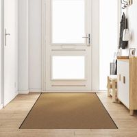 vidaxl felpudo otro crema y negro 120 x 350 cm poliamida y pvc