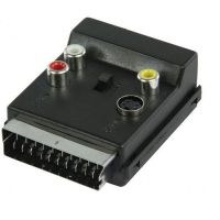 goobay adaptador conmutable scart av machohembra negro