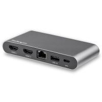 startech adaptador multipuerto usb-c para dos monitores 2 hdmi 4k pd 30 de 100w