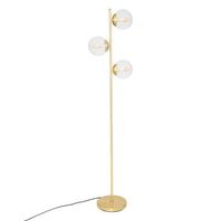 lampara de pie recta de metal h162cm dorado