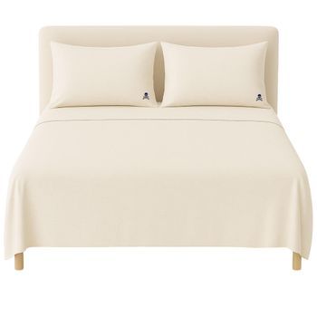 Set Sábanas Ocre (encimera 270x280 + 2 Fundas Almohada 50x105) 100% Algodón Scalpers Home
