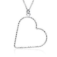 cadena corazon de plata 925