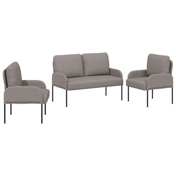 Juegos De Sofás Con Cojín 3 Pcs Taupé 115 X 56 X 80 Cm Vidaxl