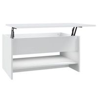 mesa de centrormesa auxiliarrmesita de centro madera contrachapada blanca 80x50x40 cm