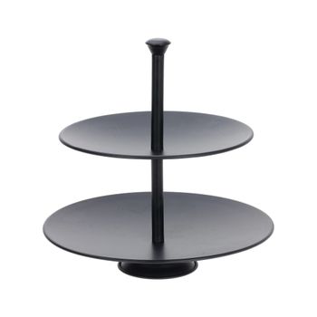 Bandeka de servir en acero al carbono negro de 26 cm