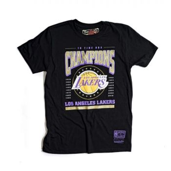 Camiseta Mitchell and Ness Lakers Champions Tee Negra