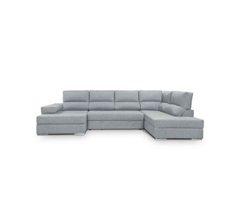 Rinconera con cama 5 plazas bari xxl lado derecho color azul