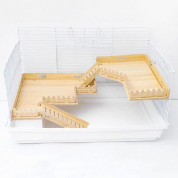 Plataforma de Madera para Hámster, Diseño a Prueba de Escape, Escalera Segura para Hámster, Escalera Resistente a Mordidas para Mascotas Pequeñas, Escalera para Jaula de Hámster