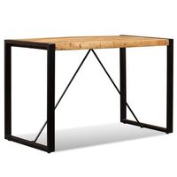 mesa de comedor - mesa de cocina de madera maciza de mango rugosa 120 cm