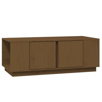 Mesa De Centro，mesa Auxiliar，mesa De Café Madera Maciza De Pino Marrón Miel 110x50x40 Cm