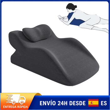 30/60 °   Almohada Ergonómica en Forma de Cuña para Aliviar el Dolor de Espalda, Cuello y Piernas, Reflujo Ácido y Ronquidos - Cojín de Soporte Suave y Lavable para Dormir