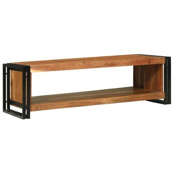 Mesa De Centro 120x50x38 Cm Madera Maciza De Acacia - Marrón