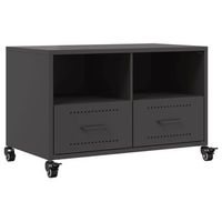 mueble de tv  mueble de salon  gabinete de tv acero negro 68x39x435 cm