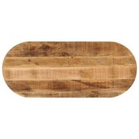tablero de mesa ovalado madera maciza mango rugosa 120x50x38cm vidaxl