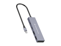 hub usb 32 conceptronic hubbies13g 2 puertos usb 32 usb-c 2 puertos usb-a carcasa de aluminio