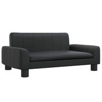 sofa para ninos  sofa de salon de cuero sintetico negro 70x45x30 cm