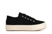 zapato de mujer con cordones de tela y forrada de esparto black 40