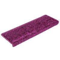 alfombrillas para escaleras 10 piezas 65x21x4 cm violeta borde rectangular