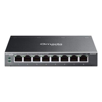 Switch TP-Link Omada ES208GP L2 Gestionado 8 Puertos Gigabit PoE+ Rack DIN