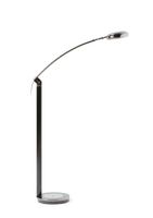 lampara pie salon metalico sistema led smd negro-cromo