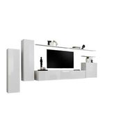 conjunto de muebles de sala coleccion switch i diseno color blanco brillante