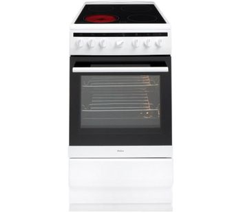 AMICA 508CE2Ms(W) 50 cm Electric Ceramic Cooker - White, White