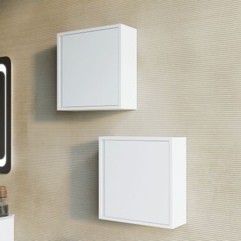 Mueble De Baño Suspendido De 39 Cm Con Puerta Reversible Blanco Mate | Monaco