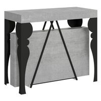 consola extensible 90x40300 cm riza cemento estructura antracita
