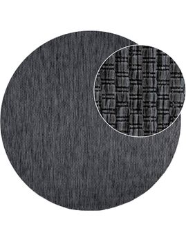 Alfombras de interior y exterior Venezia antracita 200 cm redondo