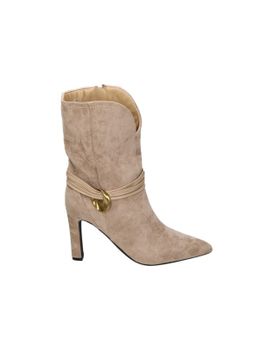 Botines Con Tacón Buonarotti S5537 En Color Beige 40