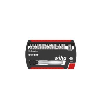 Wiha Juego De Bits Xlselector Standard De 25 Mm En Surtido De 18 Unid. Con Carraca Para Bits, Con Forma C 6,3 (1/4