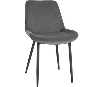 Silla de comedor victoria de terciopelo - diseño elegante y confortable gris 60x51x80 cm