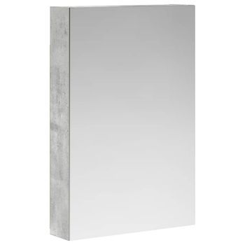 Armario Con Espejo De Baño Gris Concreto 40 X 10,5 X 60,5 Cm Vidaxl