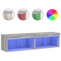 muebles de tv con luces led 2 uds gris sonoma 60x30x30 cm vidaxl