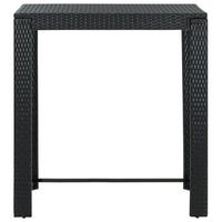 mesa alta para jardin  mesa de exterior ratan sintetico negro 100x605x1105 cm
