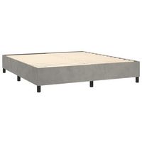 somier de laminas sobre patas estructura de cama 160x200 cm tela terciopelo gris claro tdl0207183