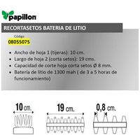recortasetos papillon bateria litio 100 mm - neoferr