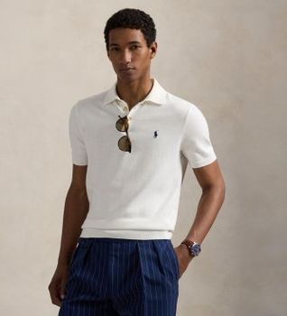 Polo Ralph Lauren para hombre. 710980682005 Polo de algodón blanco (XL), Casual, Manga corta